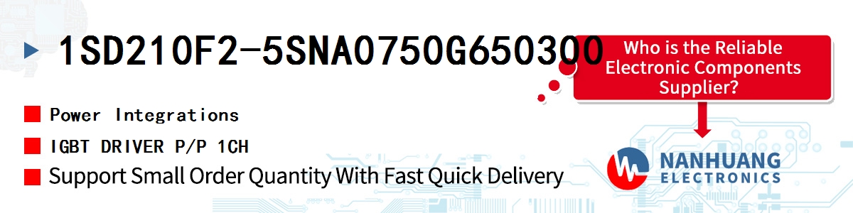 1SD210F2-5SNA0750G650300 Power Integrations IGBT DRIVER P/P 1CH