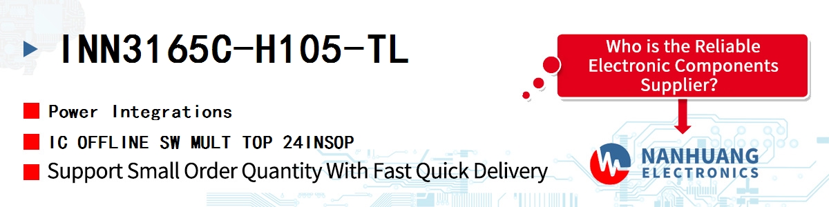INN3165C-H105-TL Power Integrations IC OFFLINE SW MULT TOP 24INSOP