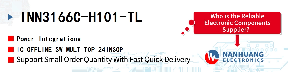 INN3166C-H101-TL Power Integrations IC OFFLINE SW MULT TOP 24INSOP