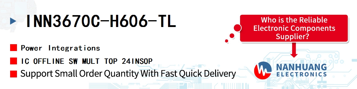 INN3670C-H606-TL Power Integrations IC OFFLINE SW MULT TOP 24INSOP