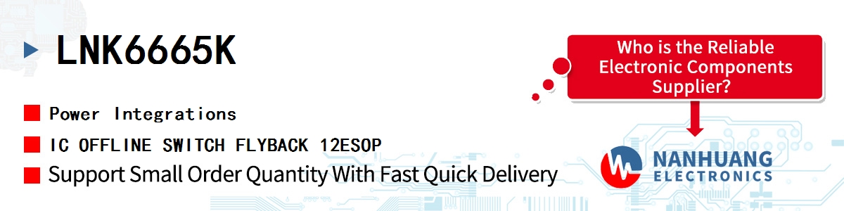 LNK6665K Power Integrations IC OFFLINE SWITCH FLYBACK 12ESOP