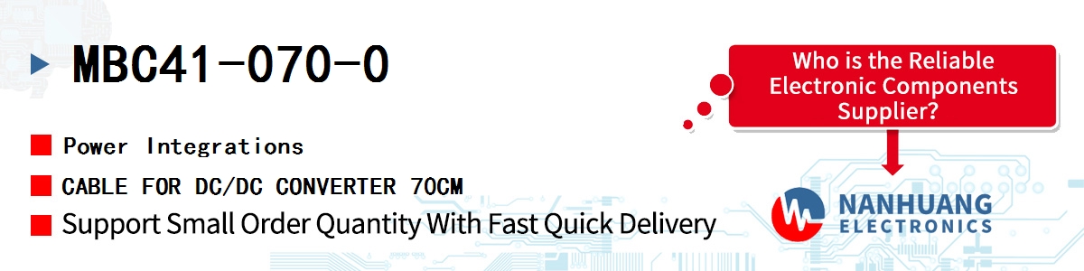 MBC41-070-0 Power Integrations CABLE FOR DC/DC CONVERTER 70CM