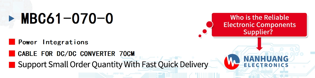 MBC61-070-0 Power Integrations CABLE FOR DC/DC CONVERTER 70CM