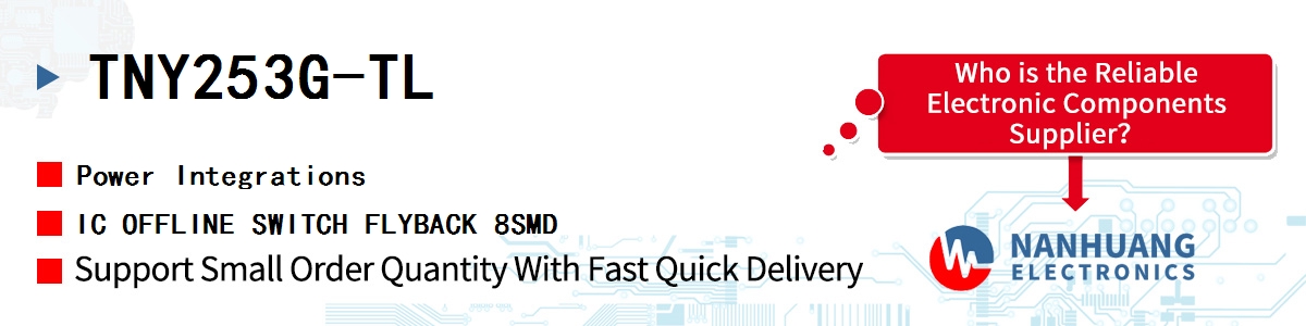 TNY253G-TL Power Integrations IC OFFLINE SWITCH FLYBACK 8SMD