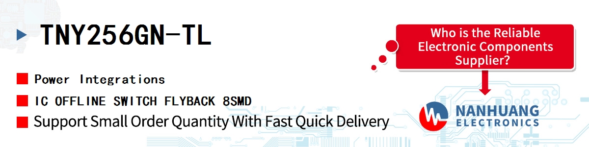 TNY256GN-TL Power Integrations IC OFFLINE SWITCH FLYBACK 8SMD