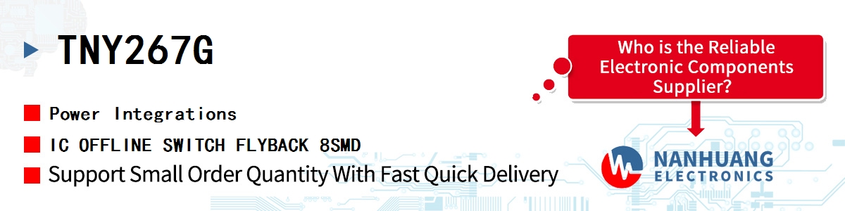 TNY267G Power Integrations IC OFFLINE SWITCH FLYBACK 8SMD
