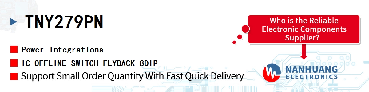 TNY279PN Power Integrations IC OFFLINE SWITCH FLYBACK 8DIP
