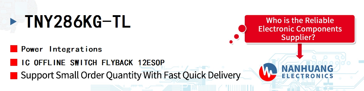 TNY286KG-TL Power Integrations IC OFFLINE SWITCH FLYBACK 12ESOP