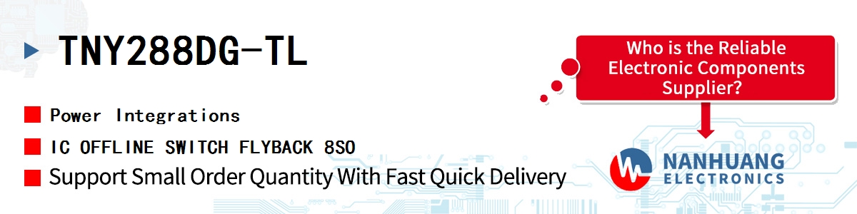TNY288DG-TL Power Integrations IC OFFLINE SWITCH FLYBACK 8SO