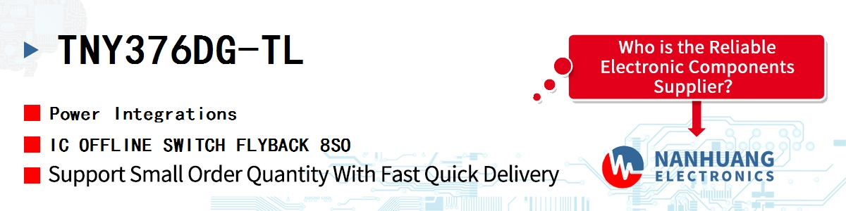 TNY376DG-TL Power Integrations IC OFFLINE SWITCH FLYBACK 8SO