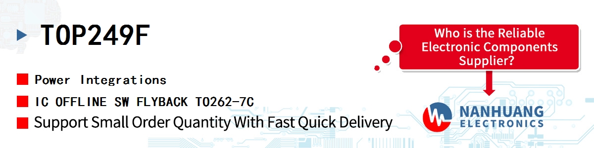 TOP249F Power Integrations IC OFFLINE SW FLYBACK TO262-7C
