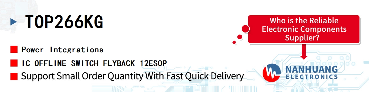 TOP266KG Power Integrations IC OFFLINE SWITCH FLYBACK 12ESOP
