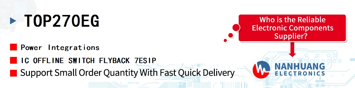 TOP270EG Power Integrations IC OFFLINE SWITCH FLYBACK 7ESIP